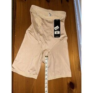 Maidenform 2042 Vintage Chic Hi-Waist Thigh Slimmer Nude Beige Small